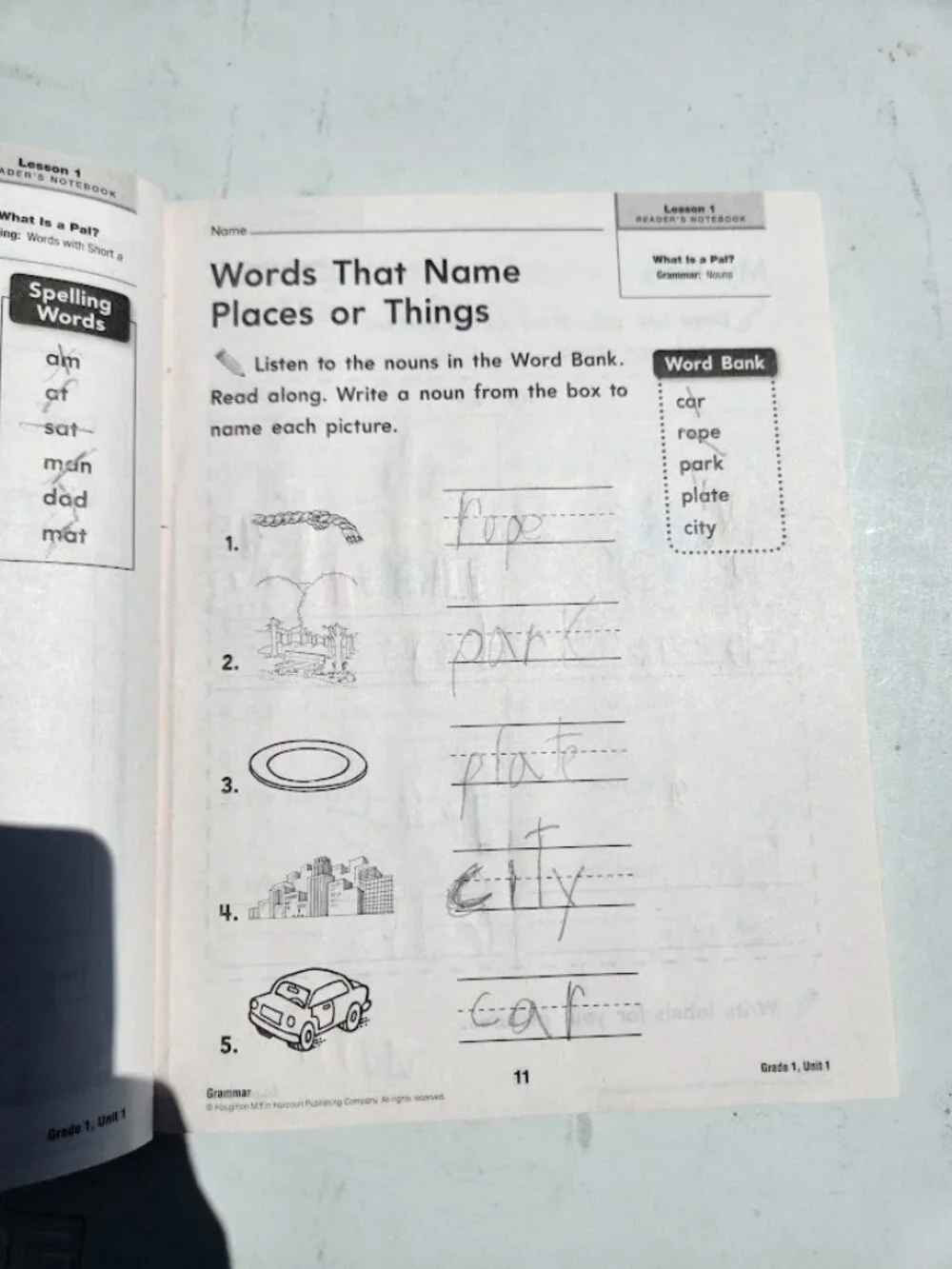 Journeys Reader's Notebook Volume 1 Grade 1 1st Grade Workbook Literature Readin